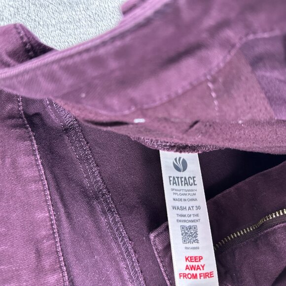 Fat Face Skye Skinny Jeans Womens Size 6 Mid Rise Denim Stretch Maroon - Picture 6 of 13